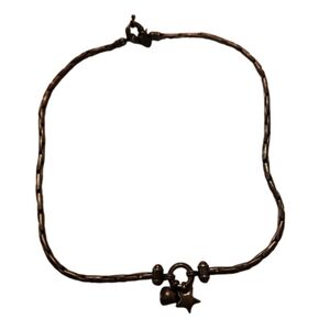Vintage Gunmetal chain heart star charm